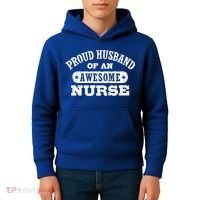 Proud Husband Of An Awesome Nurse Kids Hoodie thumb 4