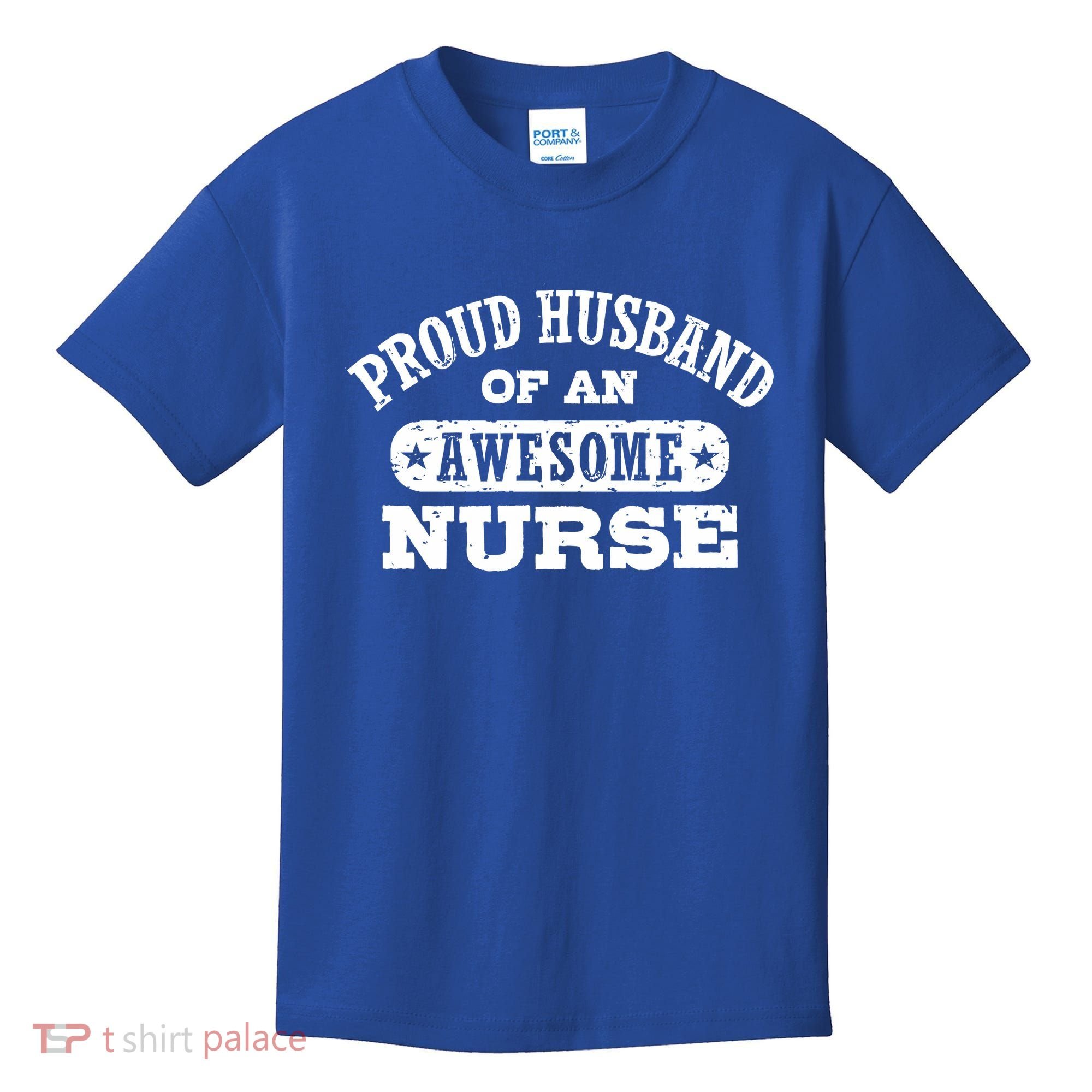 Proud Husband Of An Awesome Nurse Kids T-Shirt
