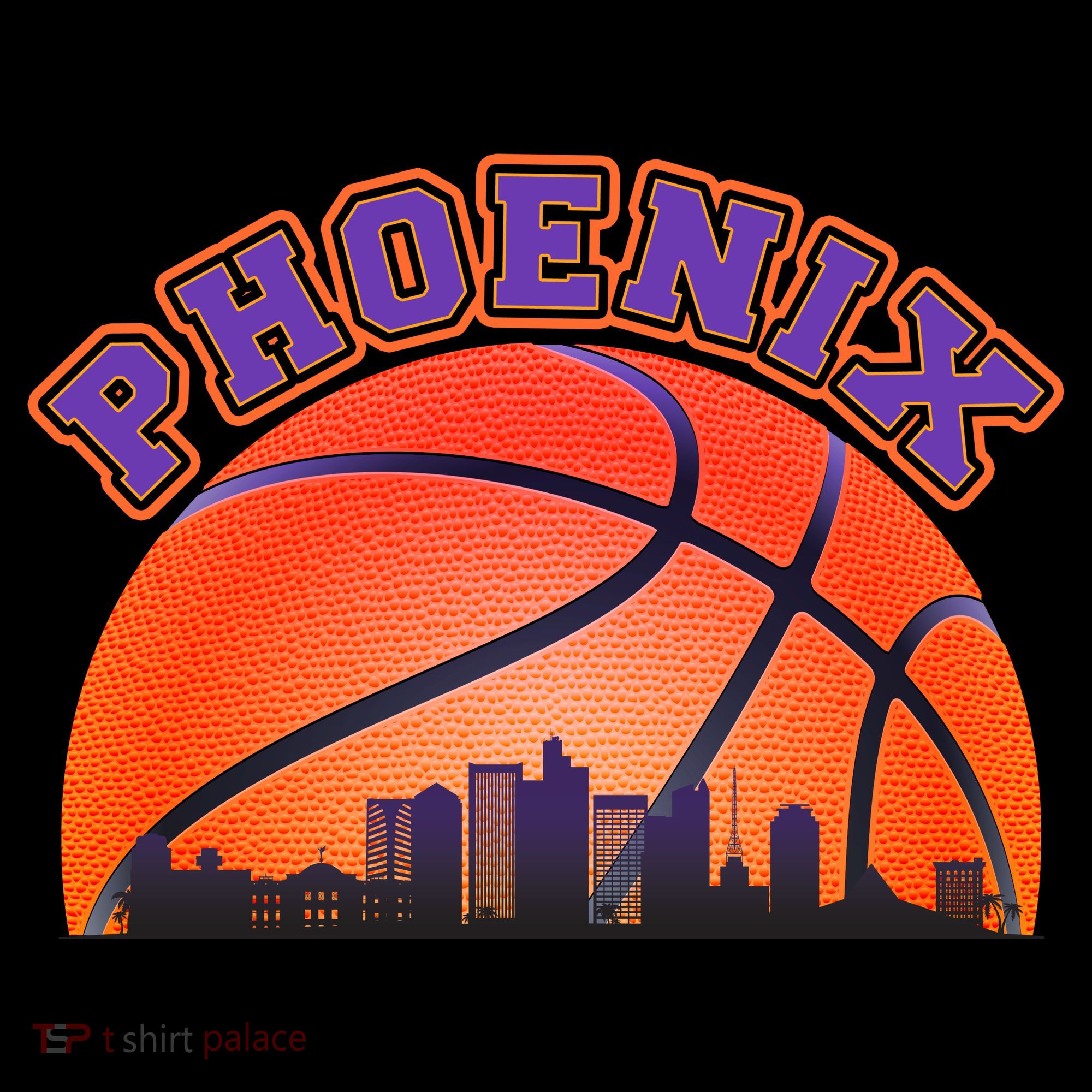 Phoenix Arizona Basketball City Skyline Coffee Mug