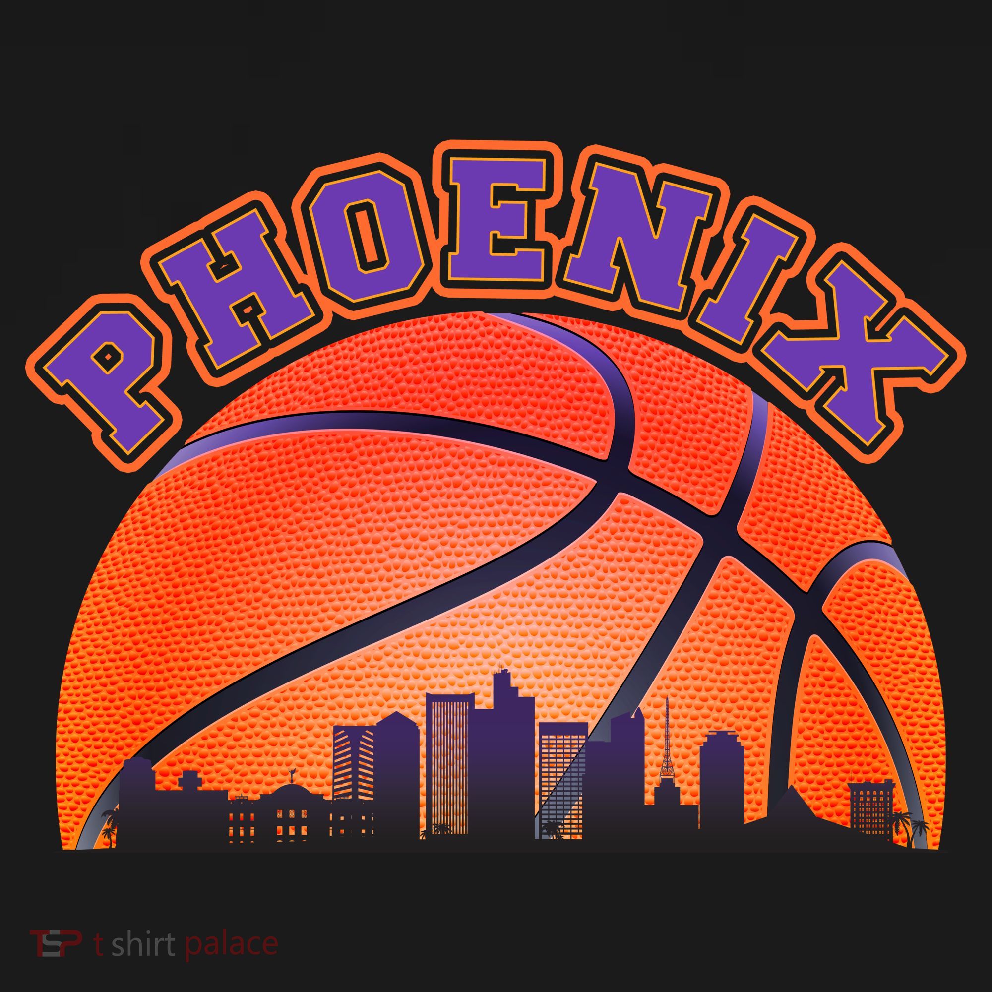 Phoenix Arizona Basketball City Skyline Pajama Set