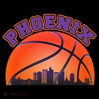 Phoenix Arizona Basketball City Skyline Women's Hoodie thumb 2