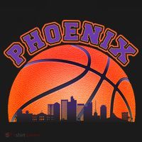 Phoenix Arizona Basketball City Skyline Women's Tank Top thumb 5
