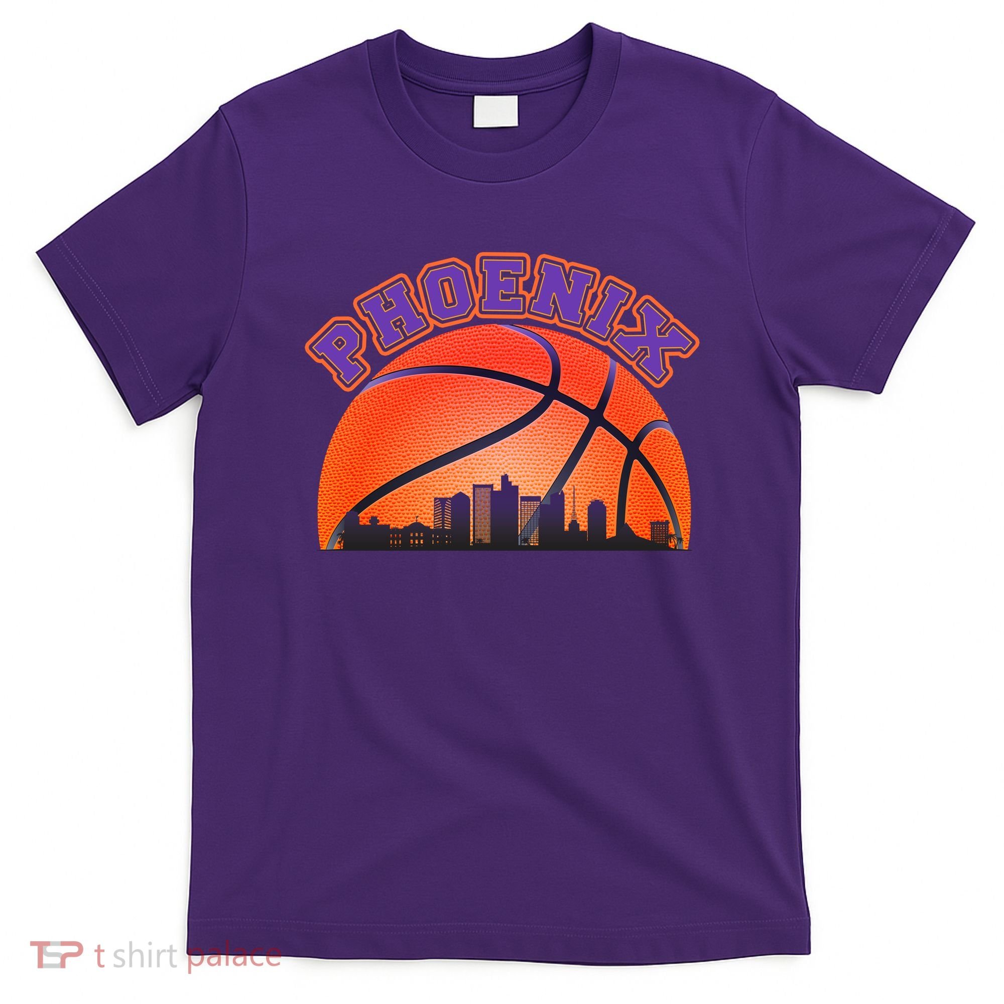 Phoenix Arizona Basketball City Skyline T-Shirt