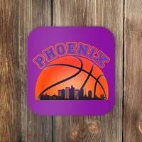 Phoenix Arizona Basketball City Skyline Coaster thumb 0