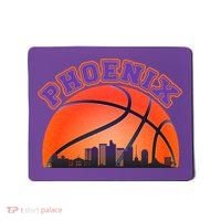 Phoenix Arizona Basketball City Skyline Mousepad thumb 0