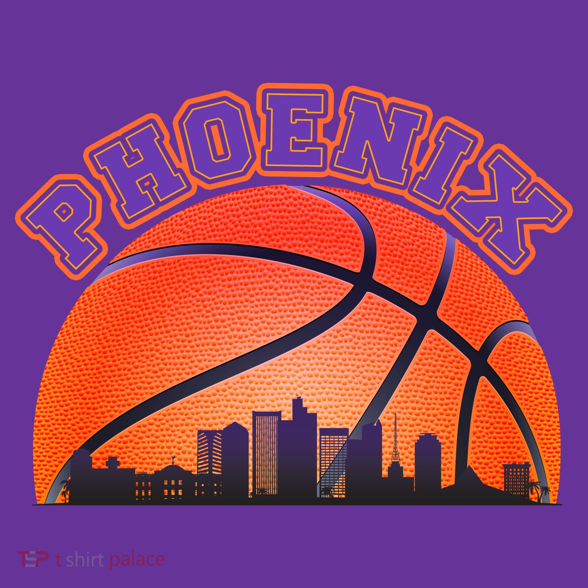 Phoenix Arizona Basketball City Skyline Mousepad