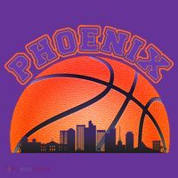 Phoenix Arizona Basketball City Skyline Baby Bodysuit thumb 2