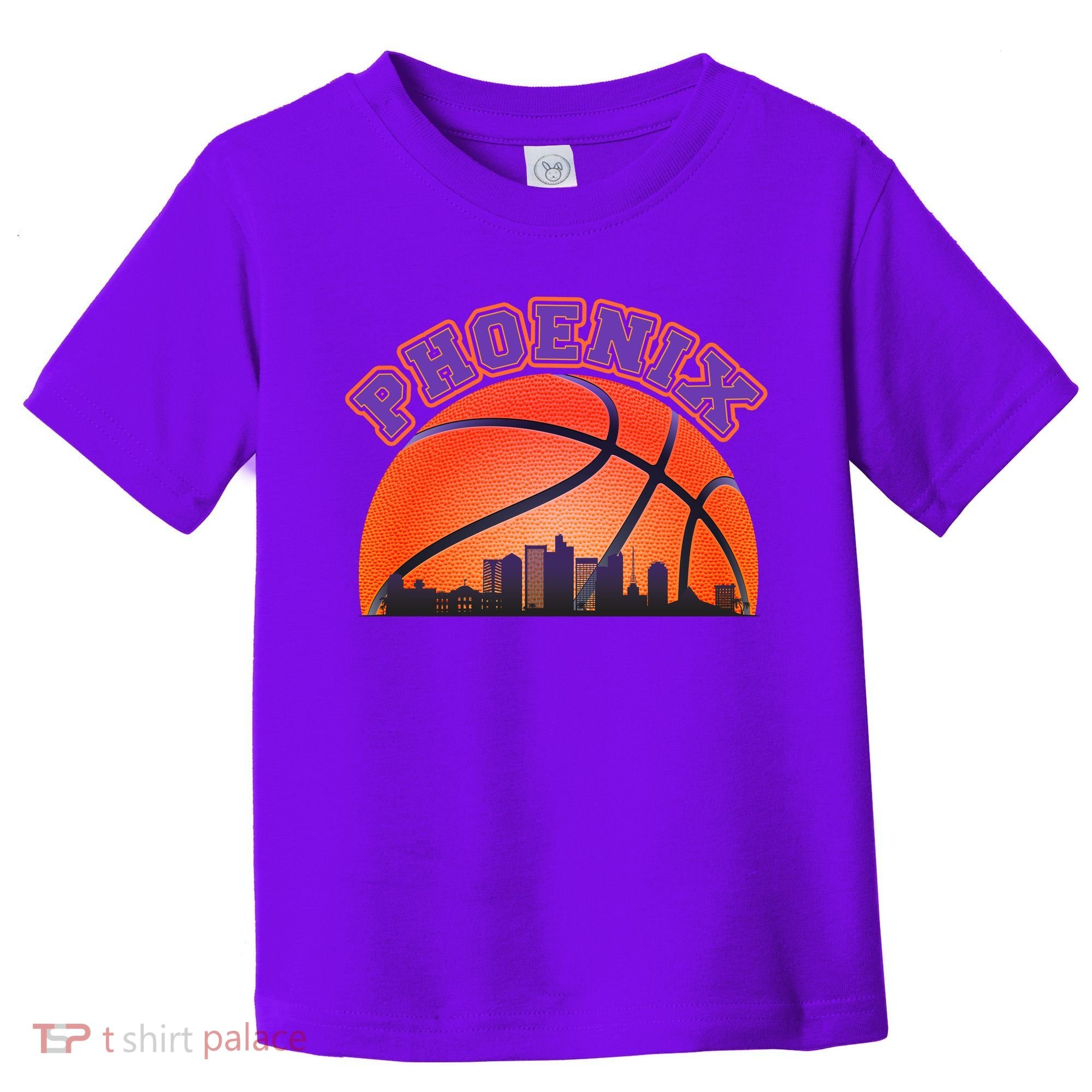 Phoenix Arizona Basketball City Skyline Toddler T-Shirt