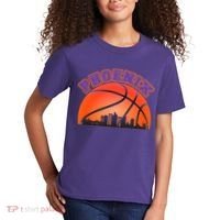 Phoenix Arizona Basketball City Skyline Kids T-Shirt thumb 2