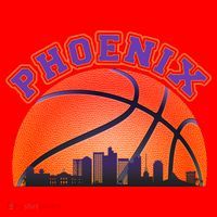 Phoenix Arizona Basketball City Skyline Santa Hat thumb 1