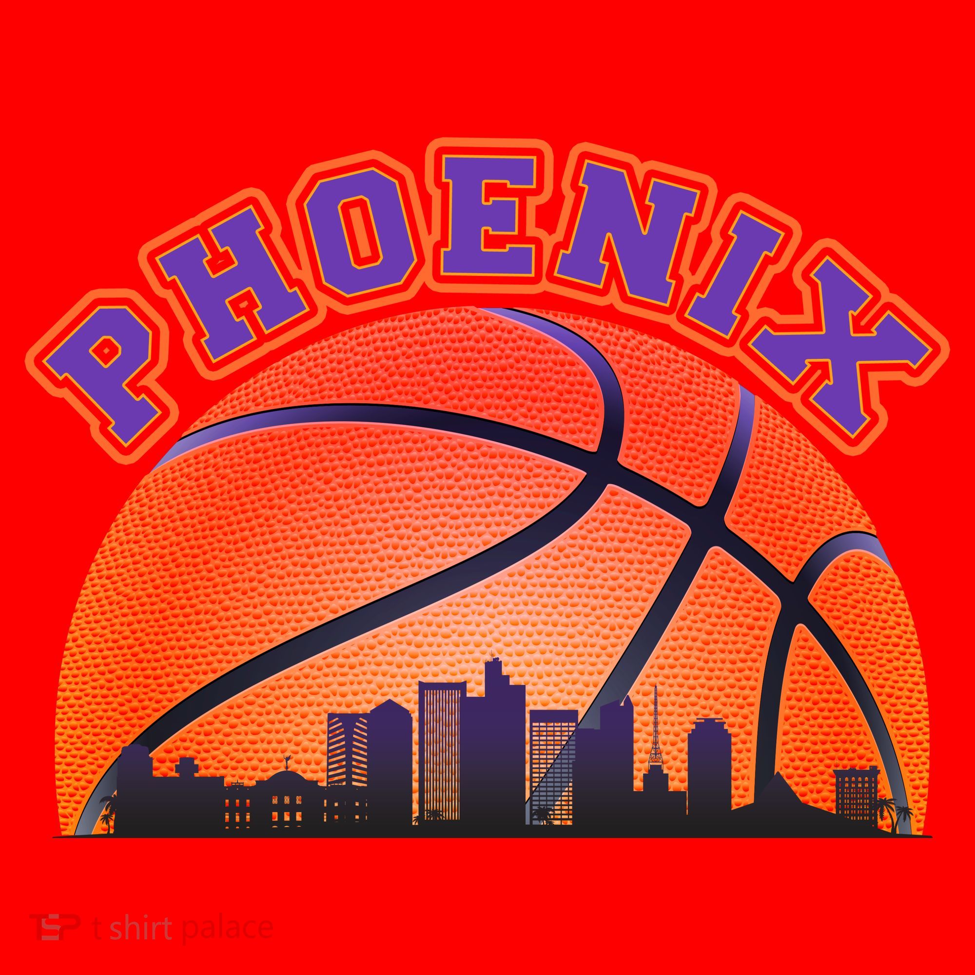 Phoenix Arizona Basketball City Skyline Santa Hat