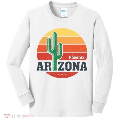 Phoenix Arizona Retro Kids Long Sleeve Shirt