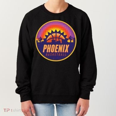 Phoenix Basketball Retro Logo Pixel Sunset Women's Sweatshirt