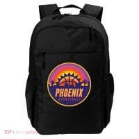Phoenix Basketball Retro Logo Pixel Sunset Backpack thumb 0