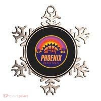 Phoenix Basketball Retro Logo Pixel Sunset Ornament thumb 0