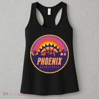 Phoenix Basketball Retro Logo Pixel Sunset Women's Tank Top thumb 3