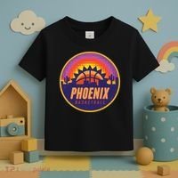 Phoenix Basketball Retro Logo Pixel Sunset Toddler T-Shirt thumb 3