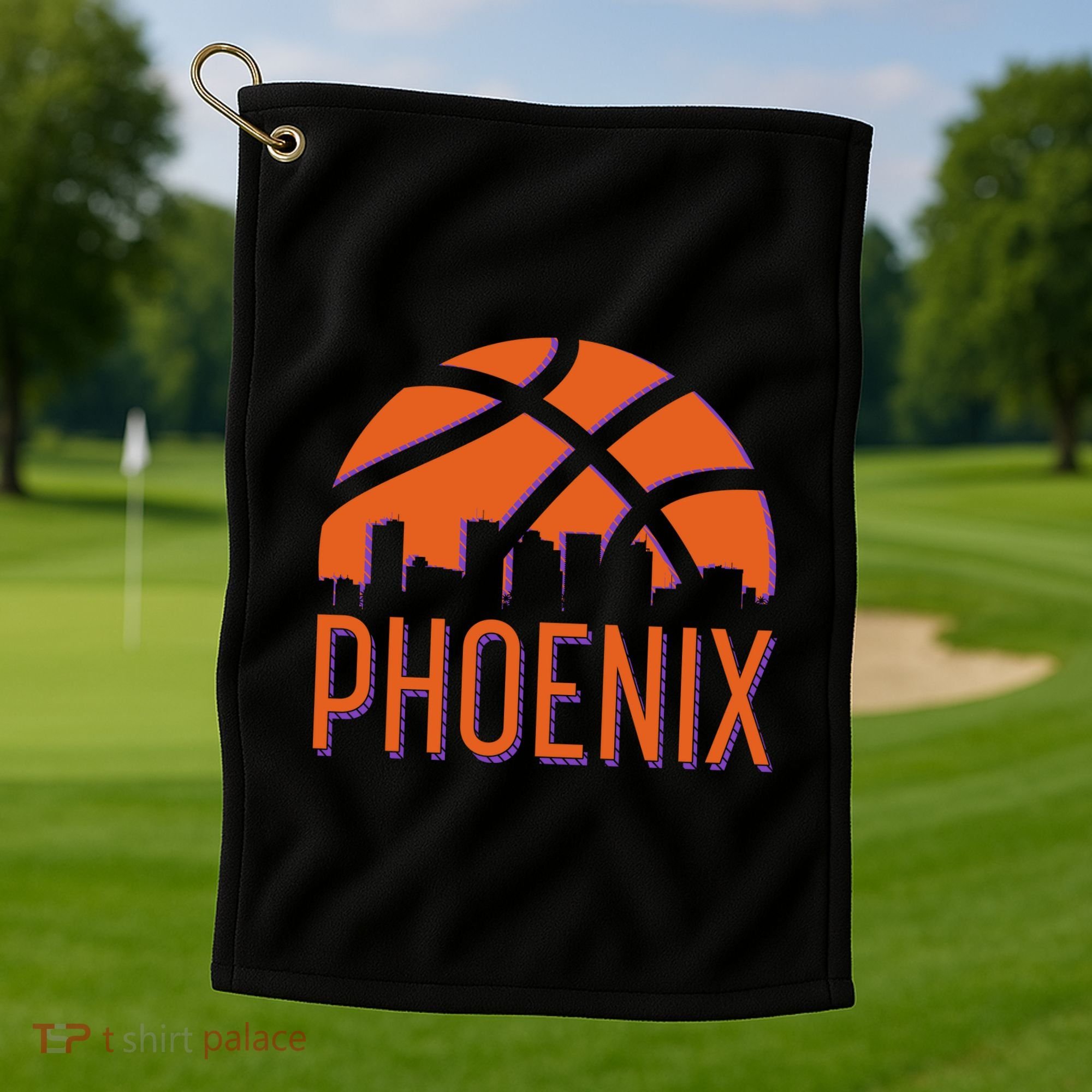 Phoenix Skyline Basketball Fan Golf Towel