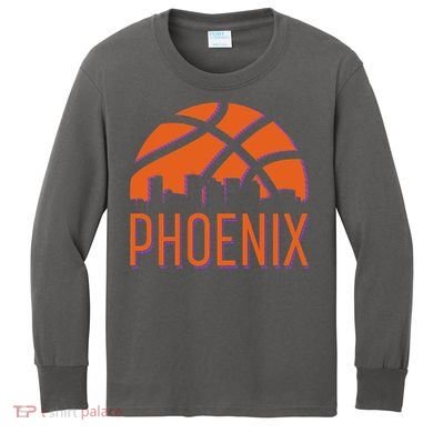 Phoenix Skyline Basketball Fan Kids Long Sleeve Shirt