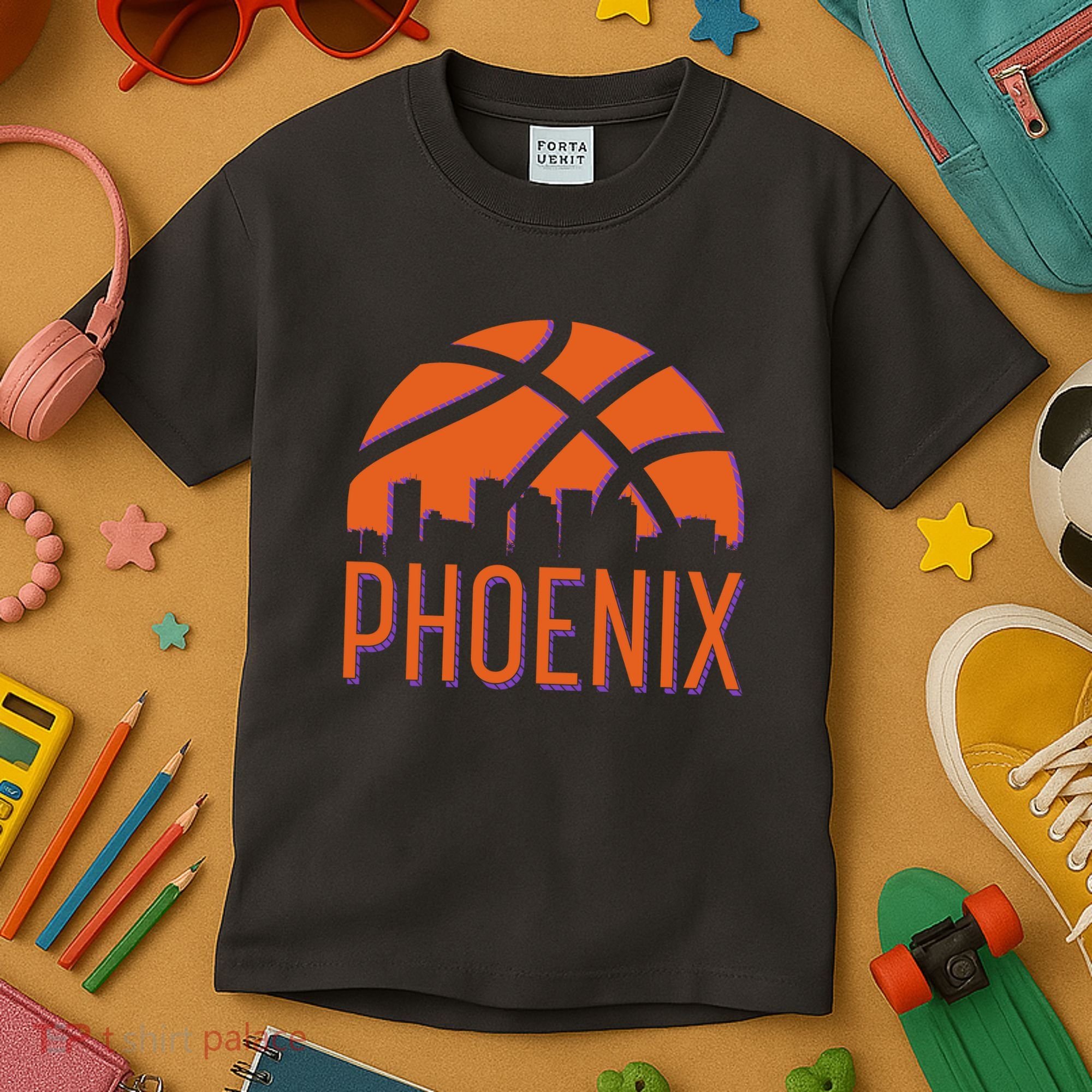 Phoenix Skyline Basketball Fan Kids T-Shirt