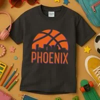 Phoenix Skyline Basketball Fan Kids T-Shirt thumb 3