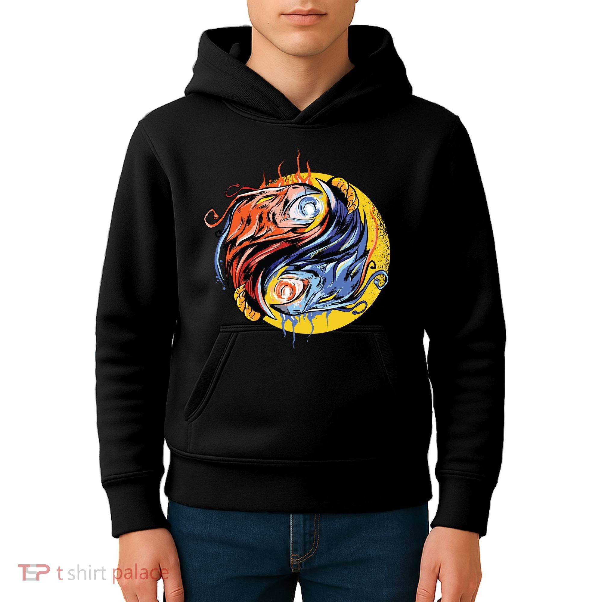 Phoenix Yin Yang Kids Hoodie