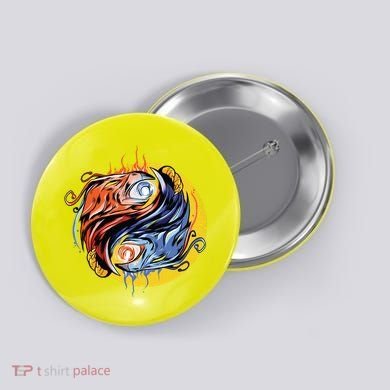 Phoenix Yin Yang Button