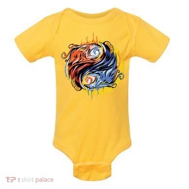 Phoenix Yin Yang Baby Bodysuit