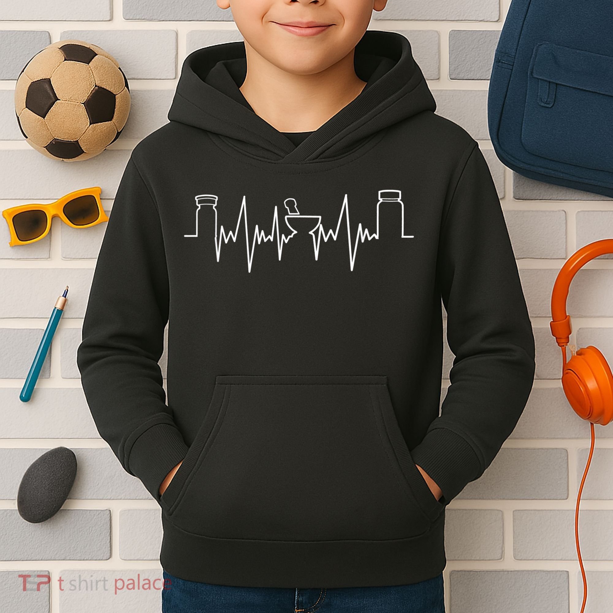 Pharmacists Heartbeat Pharmacy Tech Medical Student Kids Hoodie