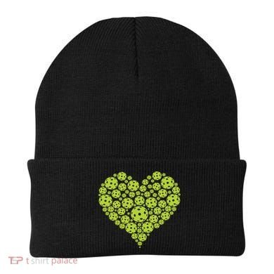 Pickleball Heart Professional Pickleball Game Players Great Gift Beanie