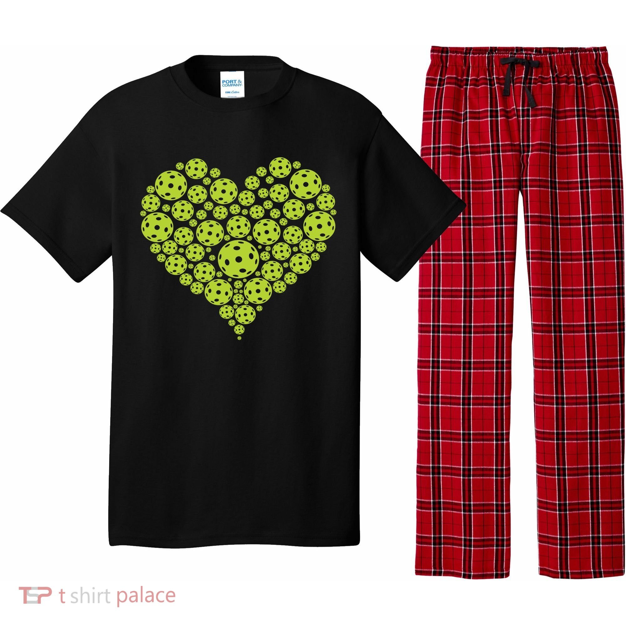 Pickleball Heart Professional Pickleball Game Players Great Gift Pajama Set