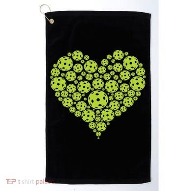 Pickleball Heart Professional Pickleball Game Players Great Gift Golf Towel