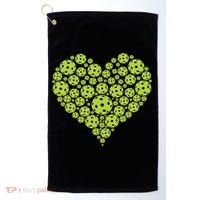 Pickleball Heart Professional Pickleball Game Players Great Gift Golf Towel thumb 0