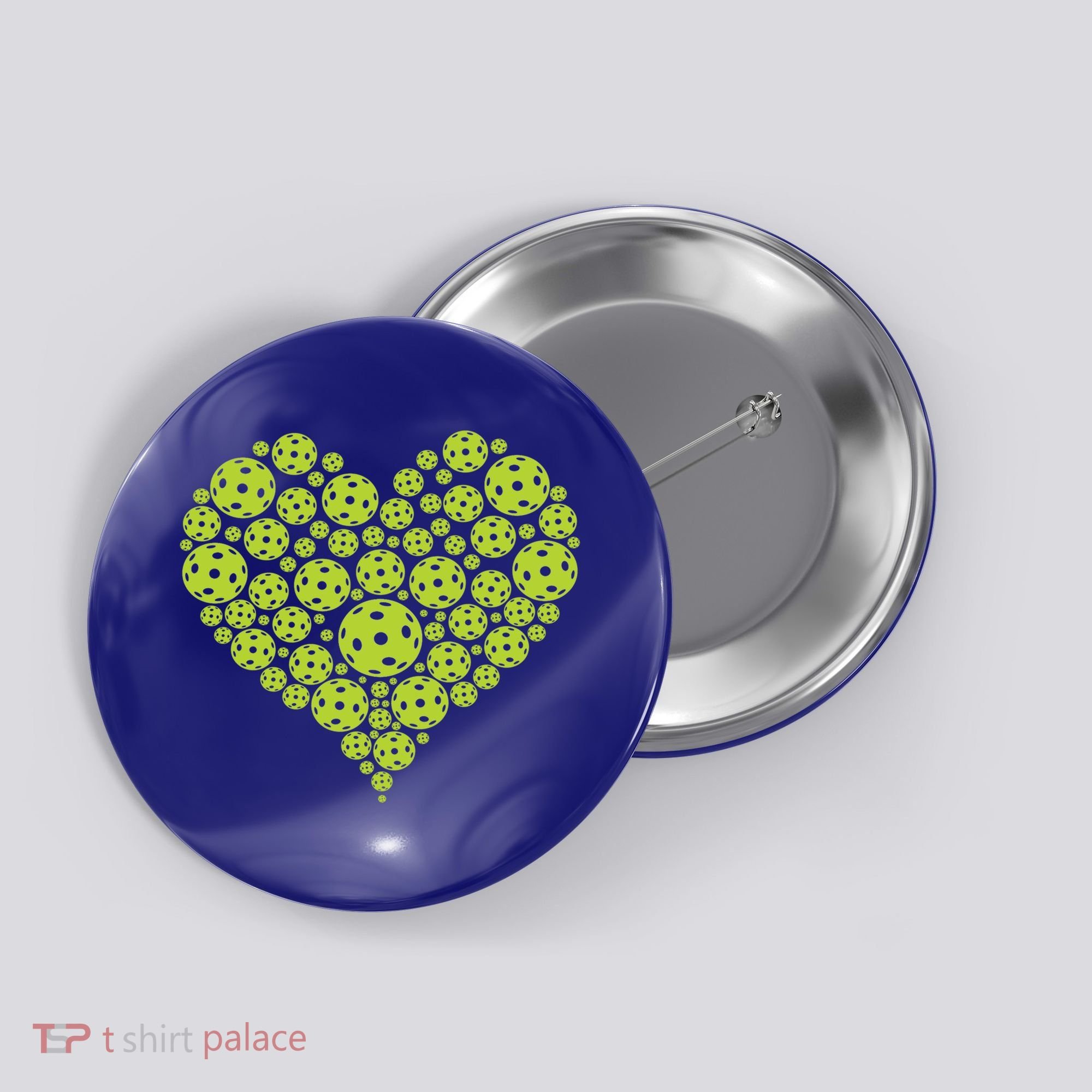 Pickleball Heart Professional Pickleball Game Players Great Gift Button