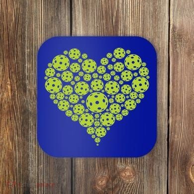 Pickleball Heart Professional Pickleball Game Players Great Gift Coaster