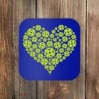 Pickleball Heart Professional Pickleball Game Players Great Gift Coaster thumb 0