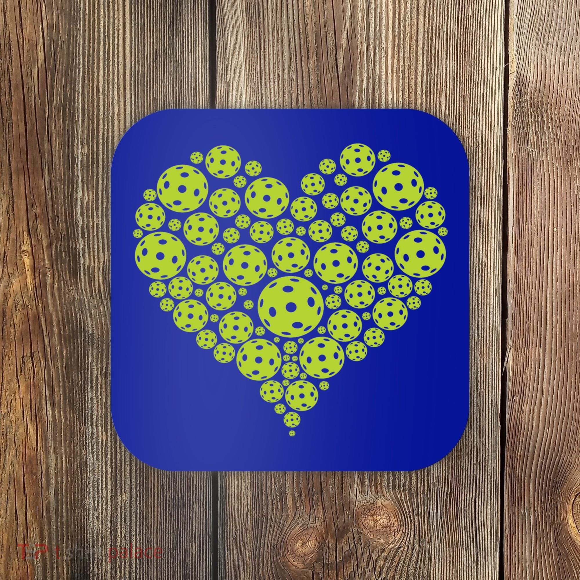 Pickleball Heart Professional Pickleball Game Players Great Gift Coaster