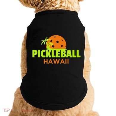 Pickleball Hawaii Palm Tree Gift Doggie Tank