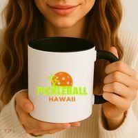 Pickleball Hawaii Palm Tree Gift Coffee Mug thumb 3