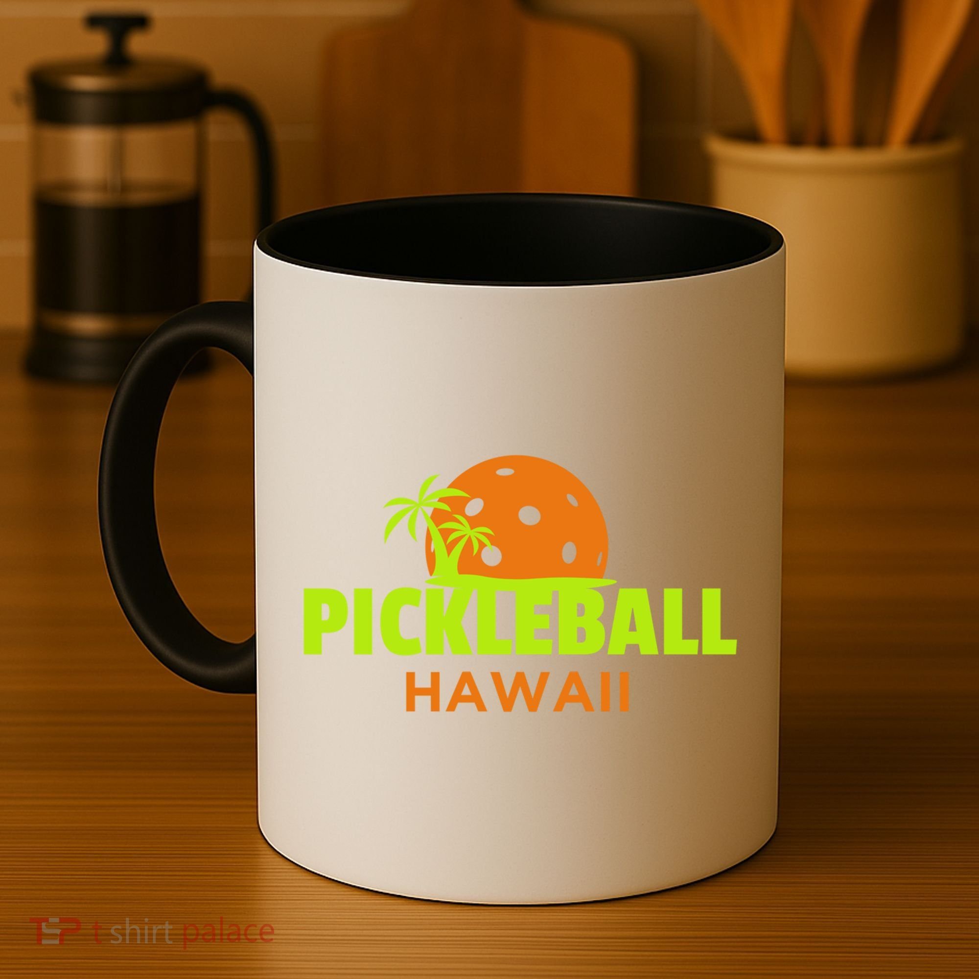 Pickleball Hawaii Palm Tree Gift Coffee Mug