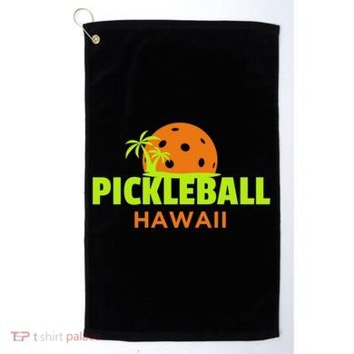 Pickleball Hawaii Palm Tree Gift Golf Towel