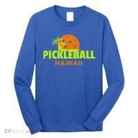 Pickleball Hawaii Palm Tree Gift Long Sleeve Shirt thumb 0