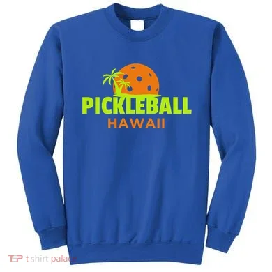 Pickleball Hawaii Palm Tree Gift Sweatshirt
