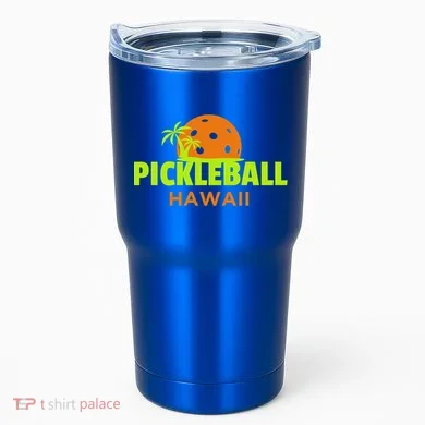 Pickleball Hawaii Palm Tree Gift Tumbler