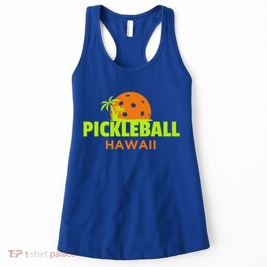 Pickleball Hawaii Palm Tree Gift Women's Tank Top