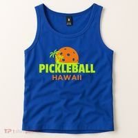 Pickleball Hawaii Palm Tree Gift Tank Top thumb 2