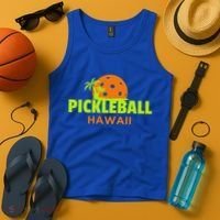 Pickleball Hawaii Palm Tree Gift Tank Top thumb 4