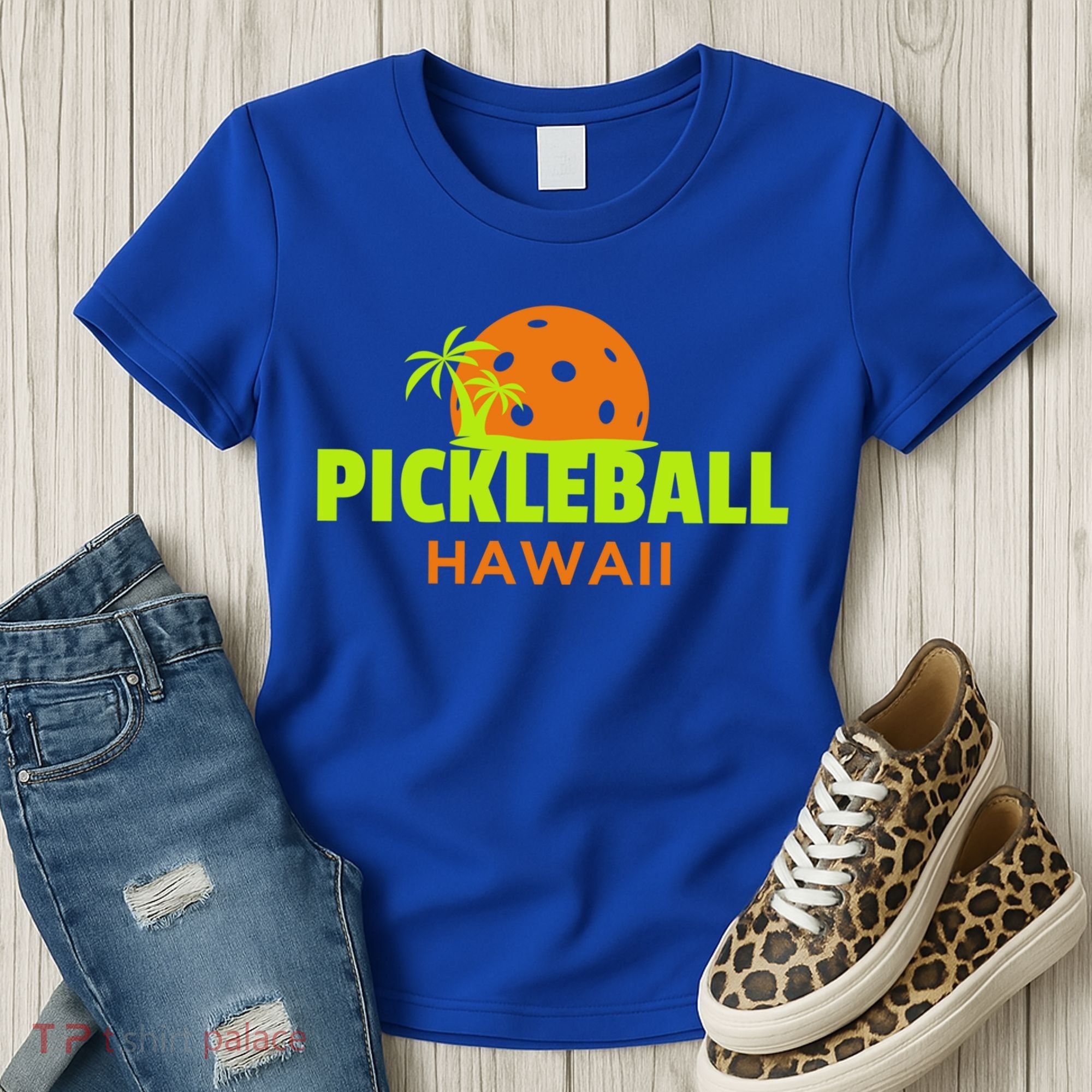 Pickleball Hawaii Palm Tree Gift Women's T-Shirt