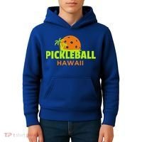 Pickleball Hawaii Palm Tree Gift Kids Hoodie thumb 4