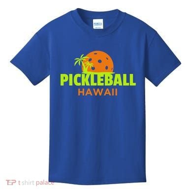 Pickleball Hawaii Palm Tree Gift Kids T-Shirt